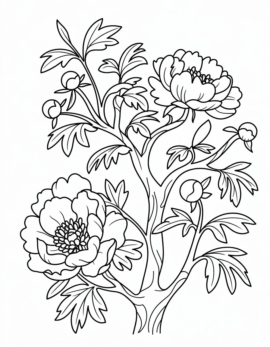 Tree Peony Branch